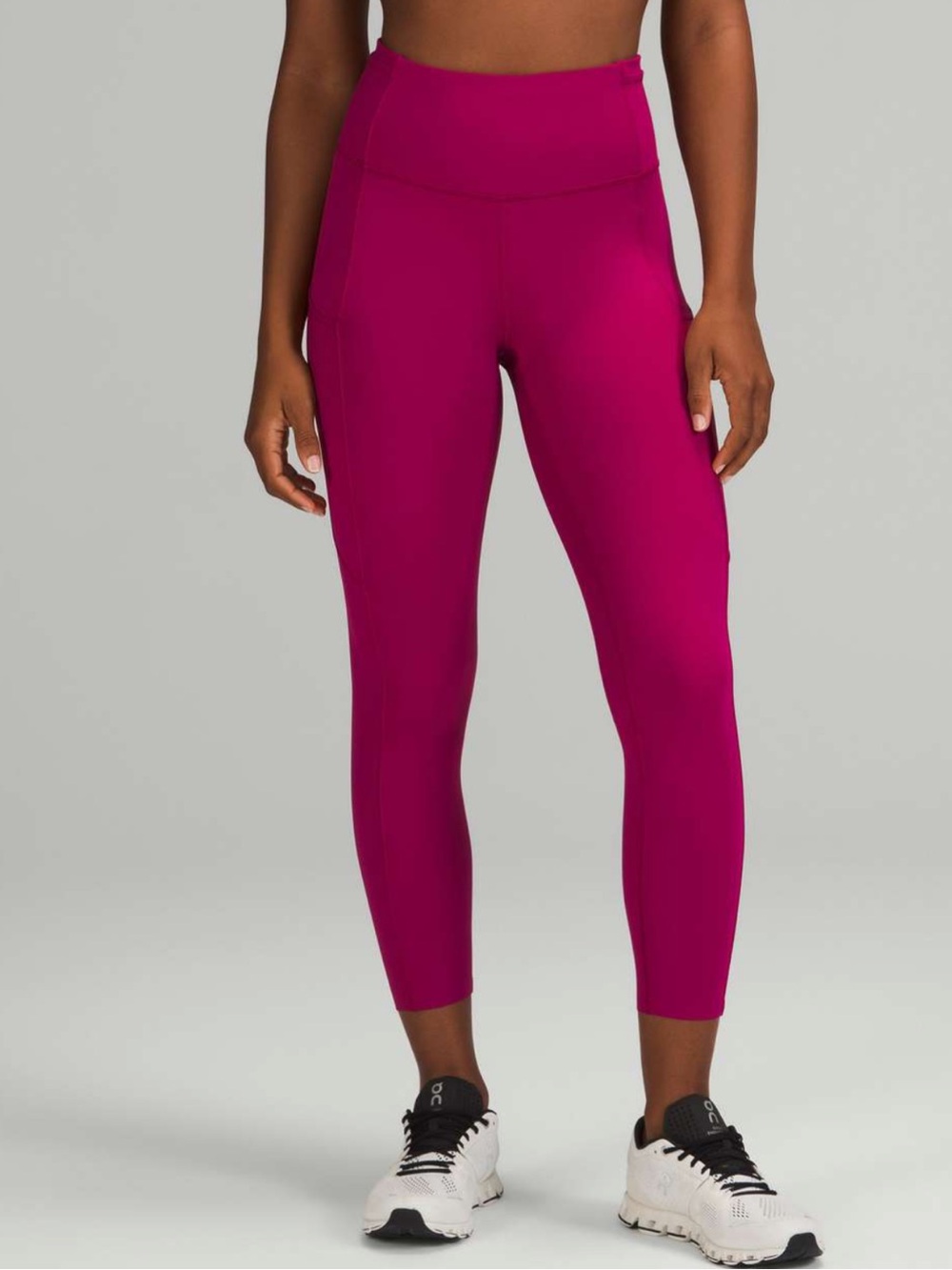 Lululemon Fast and Free High-Rise Crop 23" - Wild Berry - Size 6